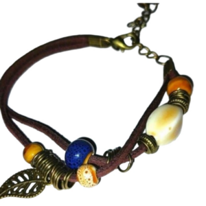 Vintage ethnic style beaded unisex bracelet